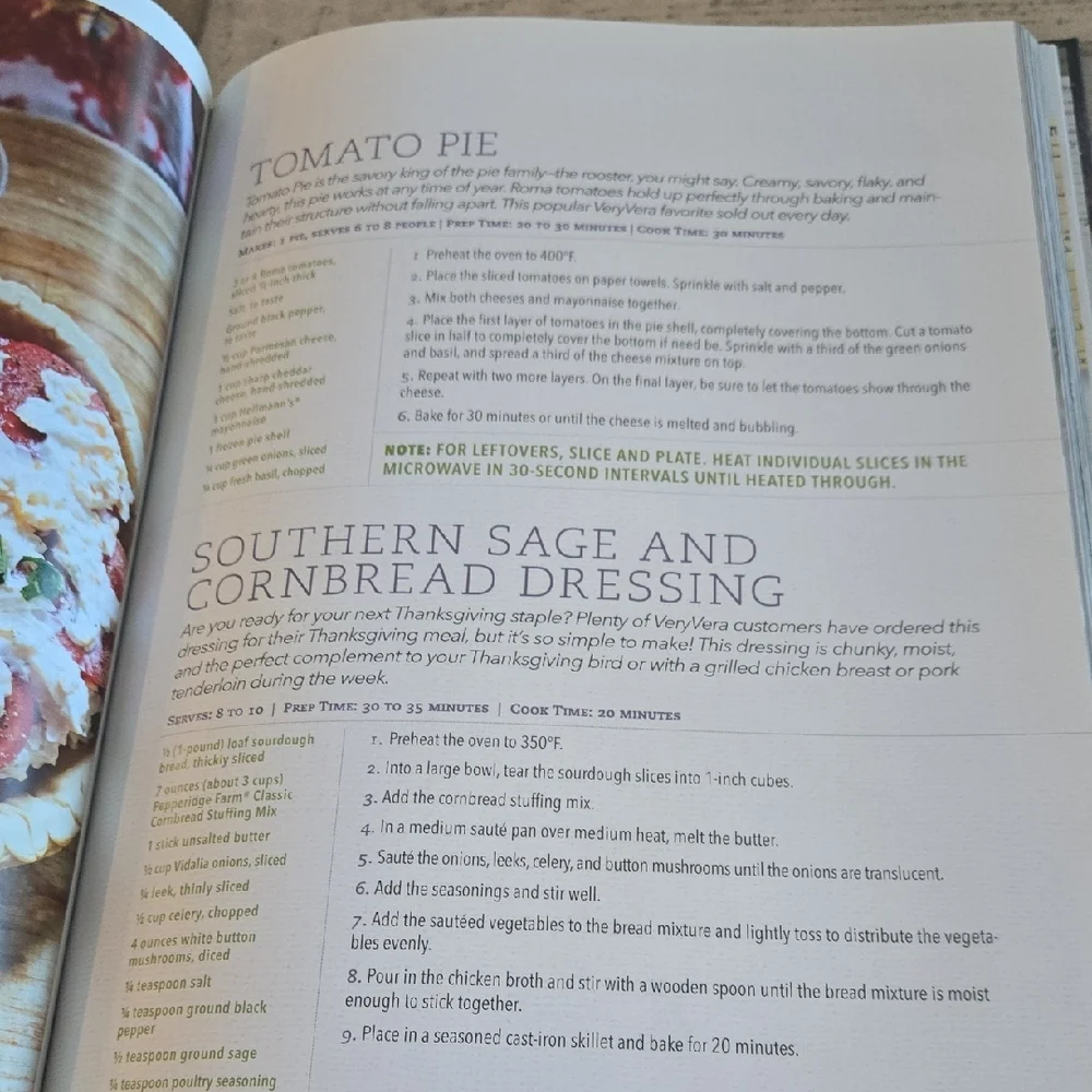 Signed VeryVera Cookbook and Stand/Inscribed Edition.